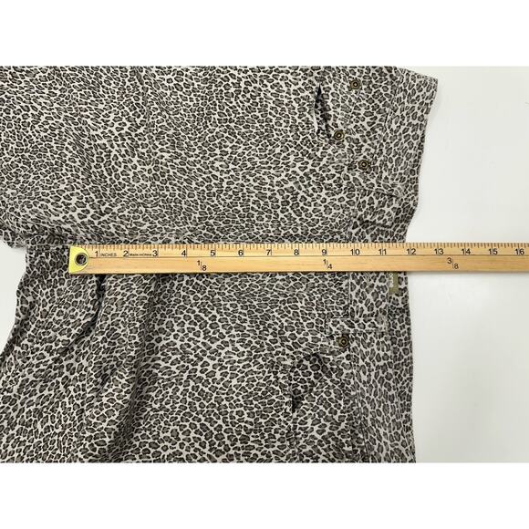 Liz Claiborne Liz Wear Womens Jeans Size 14 Petite Animal Print Brown Denim - Picture 7 of 10